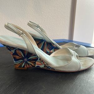 Bruno Magli Blue Suede Wedge Sandal’s